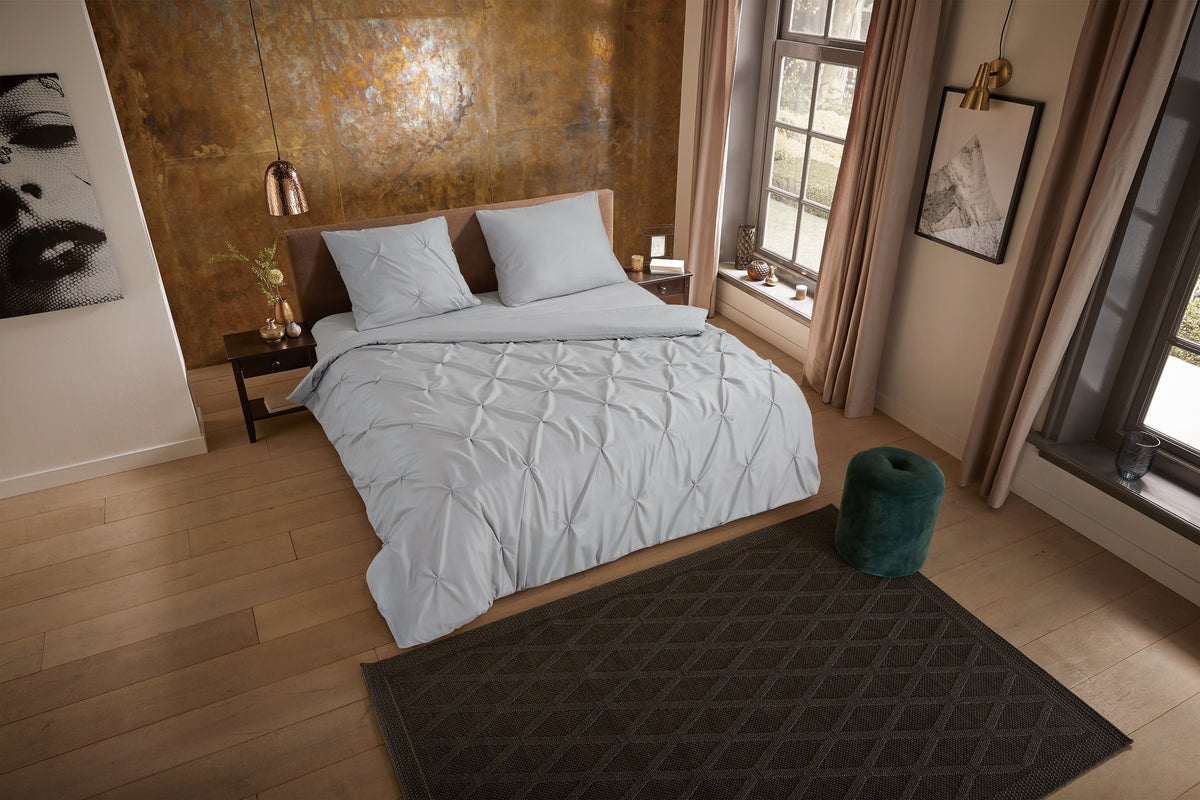 Housse de couette Pure Microfibre Élégance - Argent