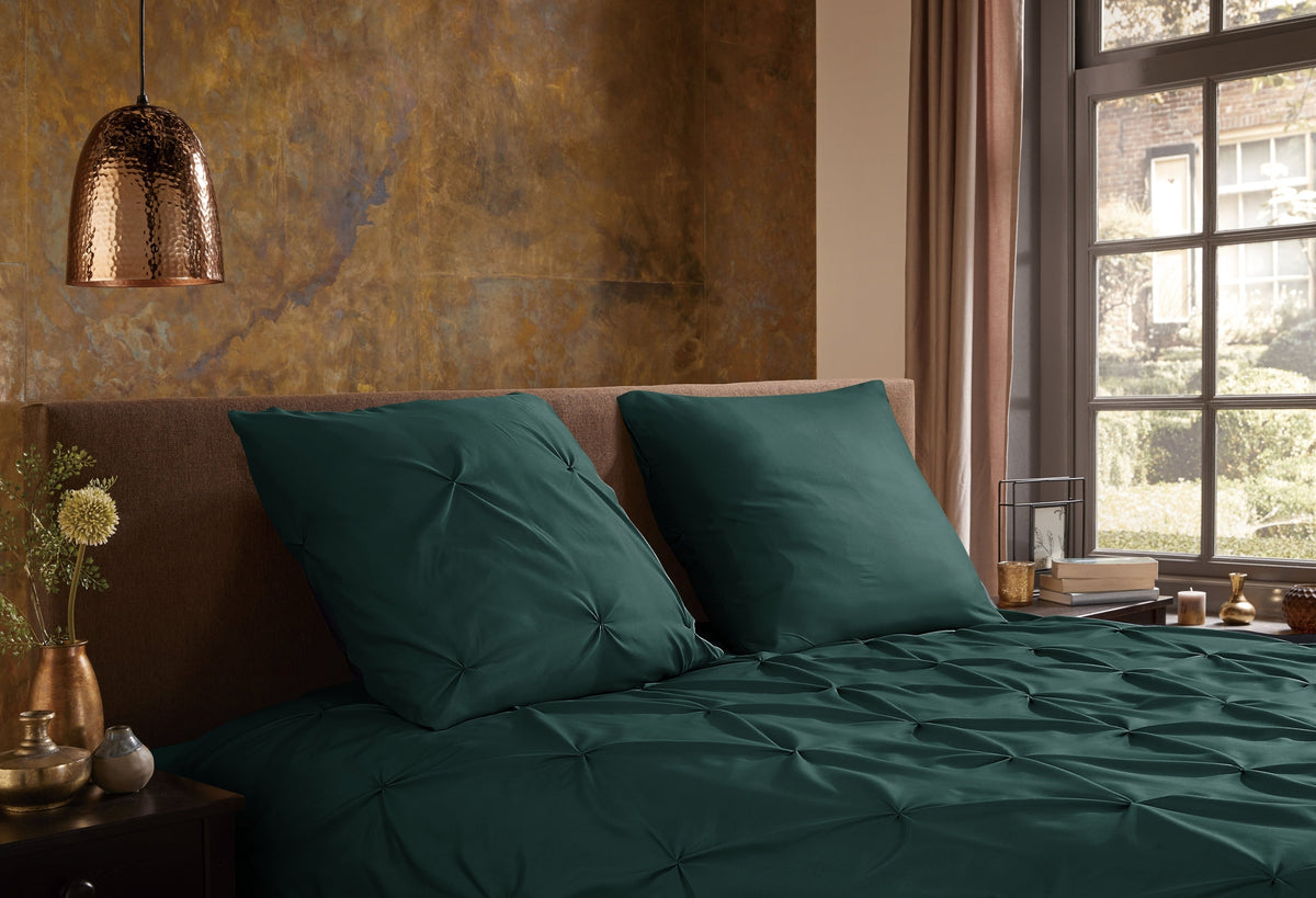 Pure dekbedovertrek Microfiber Elegance, Dark Green