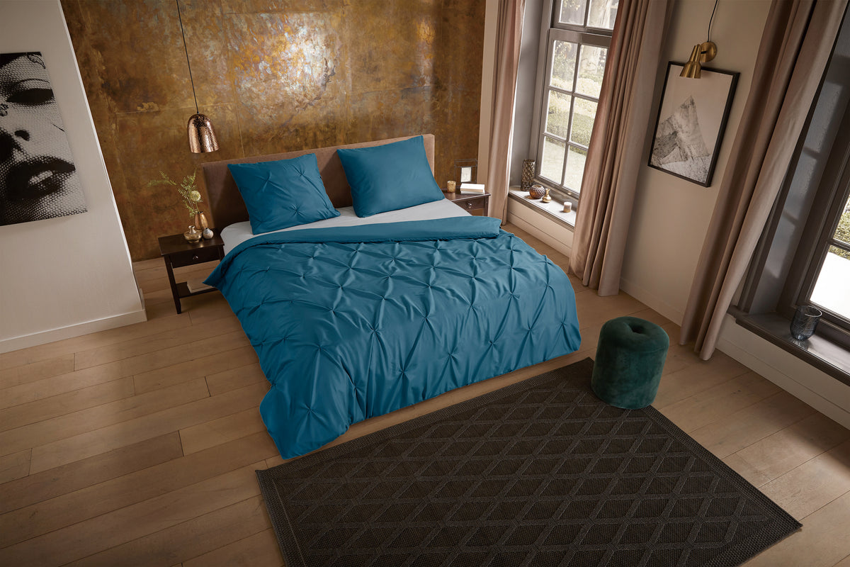 Housse de couette Pure Microfibre Elegance - Pétrole