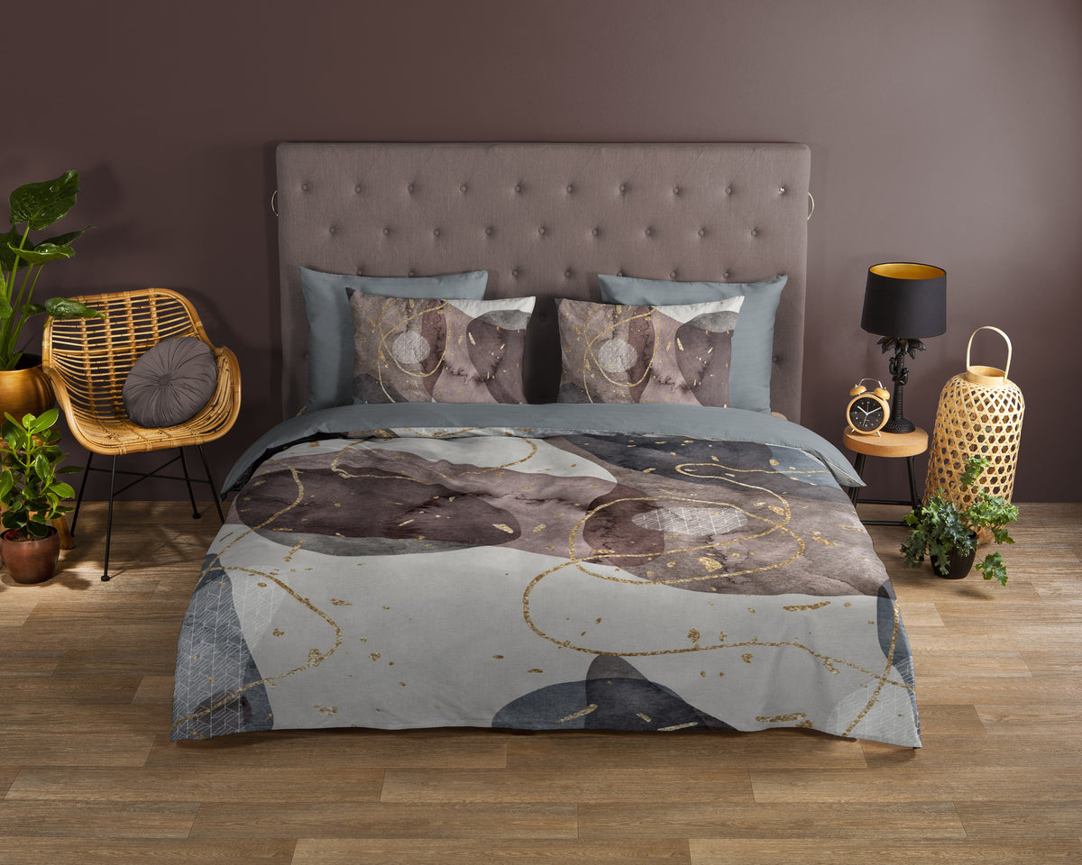 Good Morning Housse de couette en coton Zayn - Gris