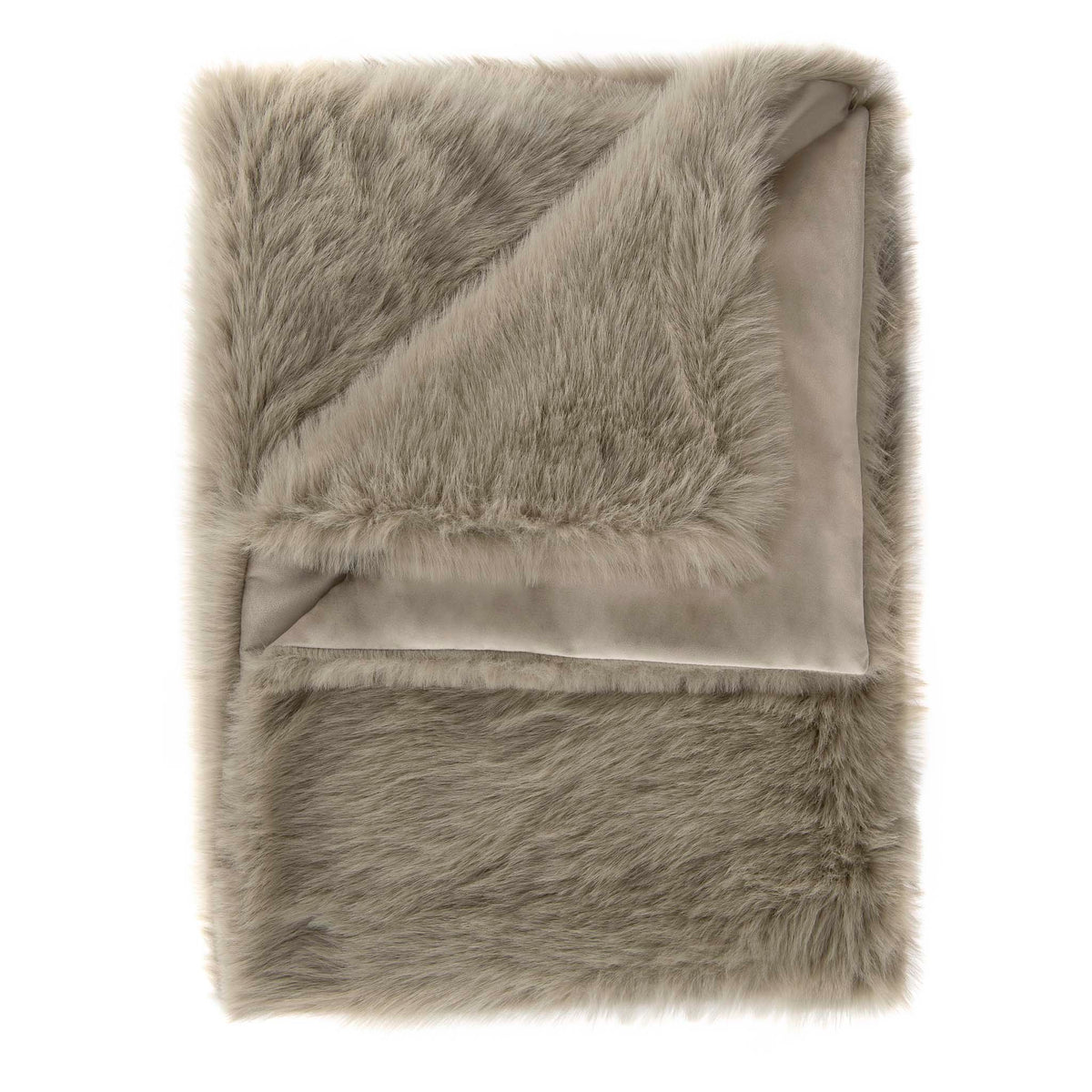 Heckettlane plaid Perle Real Taupe imitatiebont