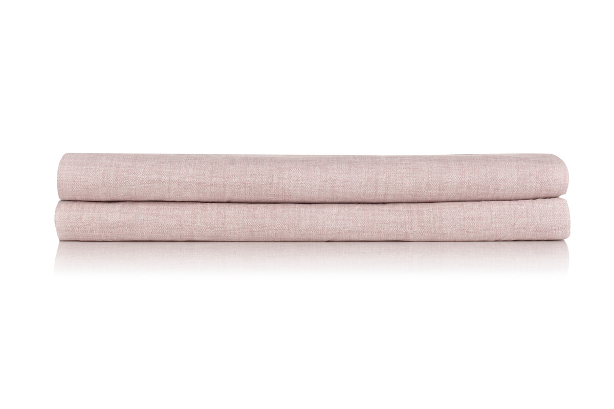 Zo Home topper hoeslaken Lino Shell Nude katoen