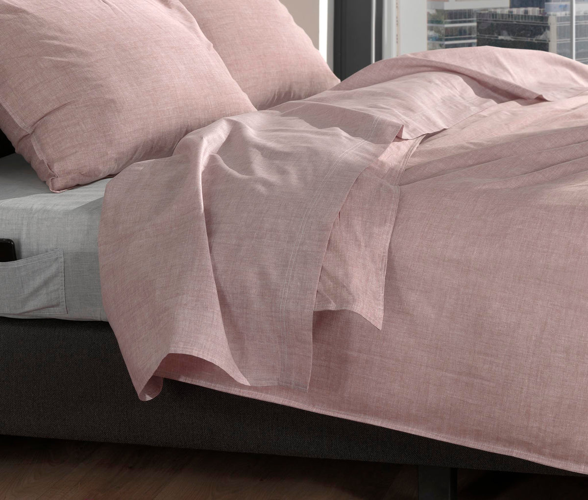 Zo Home laken Lino Shell Nude katoen