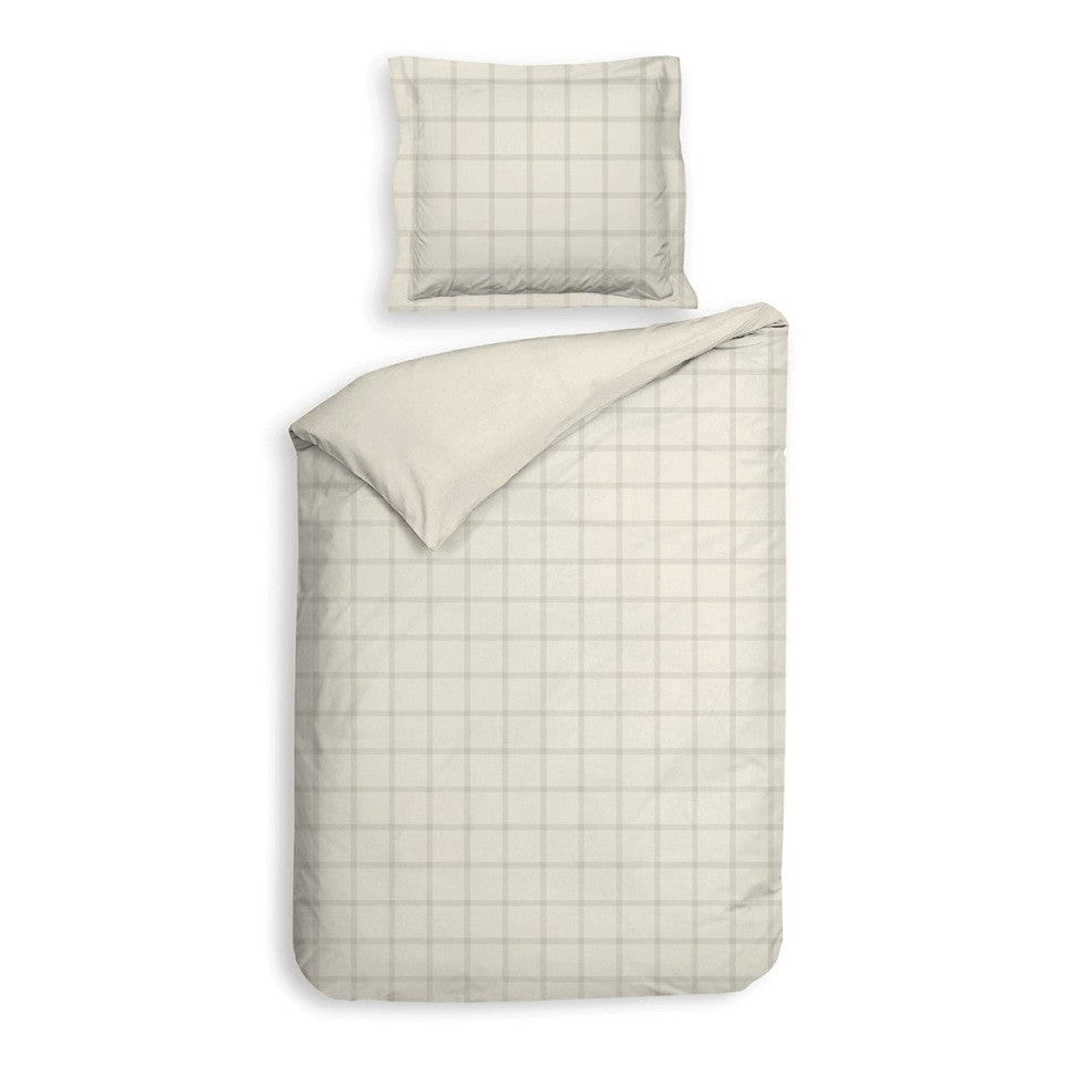 Heckettlane dekbedovertrek satijn Diamante Off-White satijn #afmeting_140 x 200/220 cm + 1 kussensloop