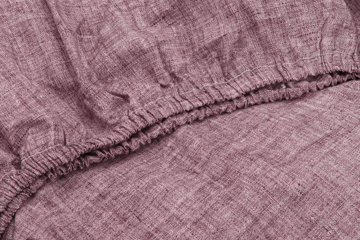 Zo Home hoeslaken Lino Wine Red katoen