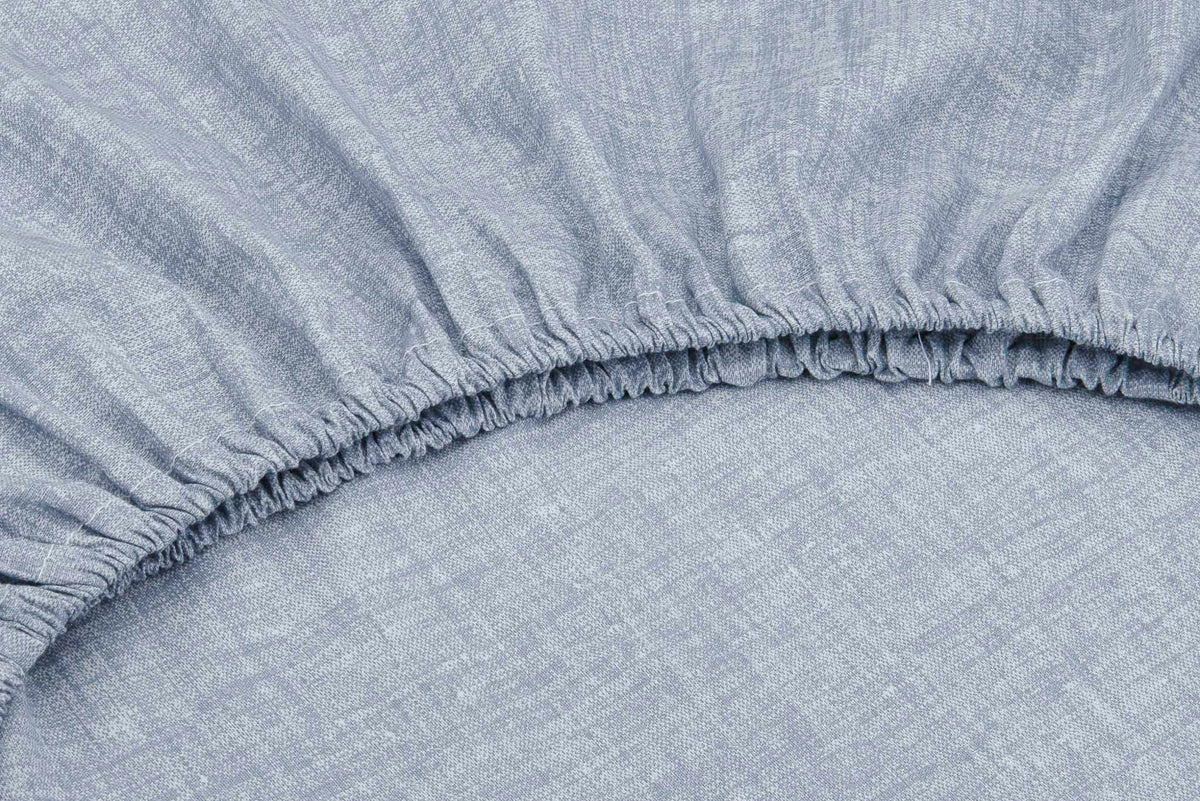 Zo Home hoeslaken Lino Denim katoen
