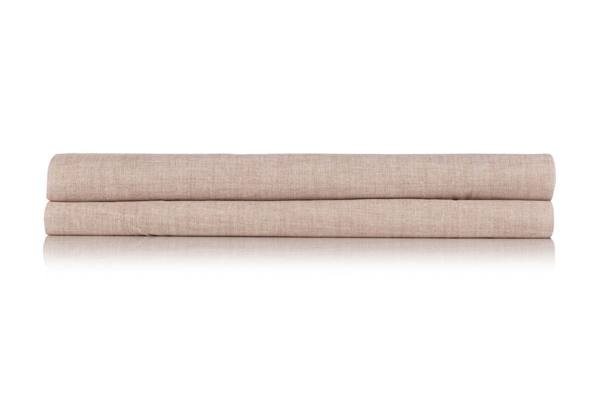 Zo Home splittopper hoeslaken Lino Sandy Beige katoen