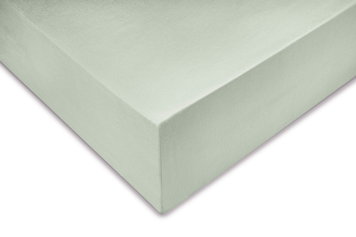 Zo Home hoeslaken Satinado Foam Green satijn