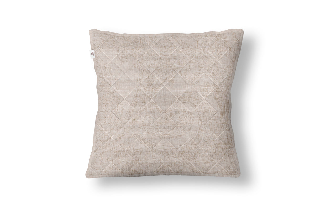 Zo Home sierkussen Paisley di Lino Sandy Beige polyester