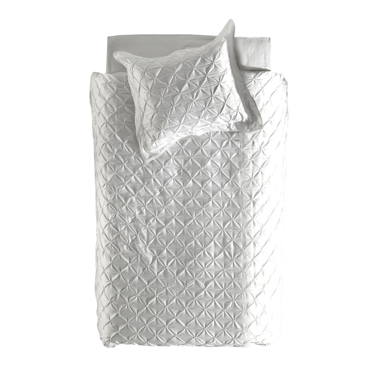 Yellow dekbedovertrek Como 4 White katoen percale