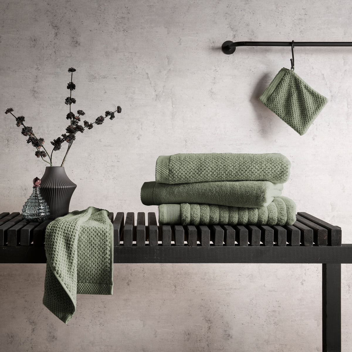 Heckettlane badtextiel Prestige Army Green