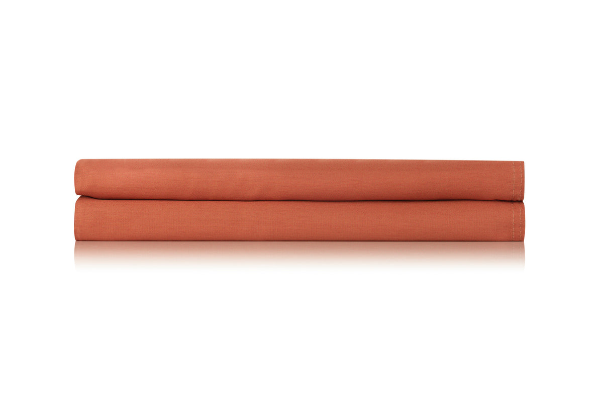 Zo Home hoeslaken Satinado Copper Orange satijn