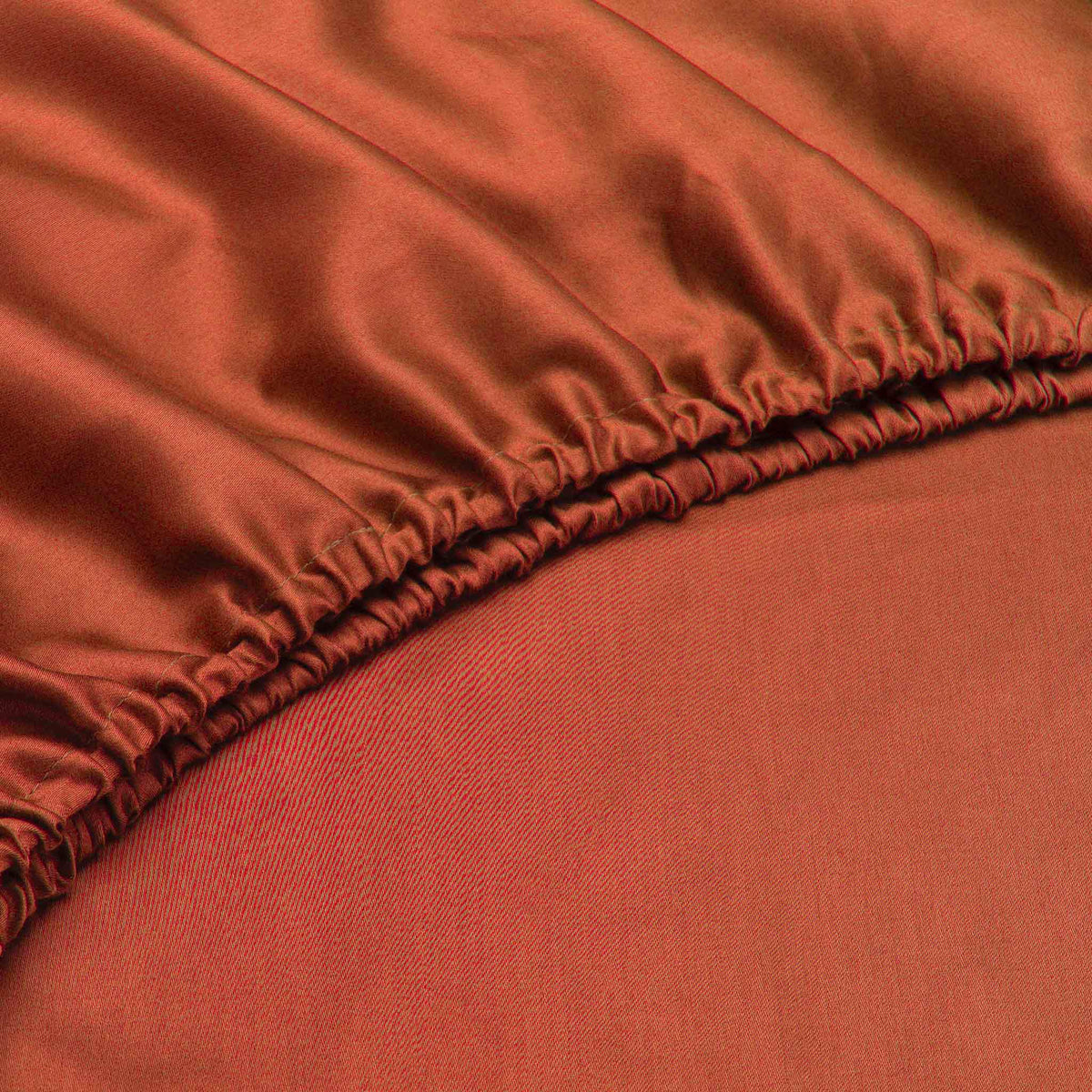 Zo Home hoeslaken Satinado Copper Orange satijn