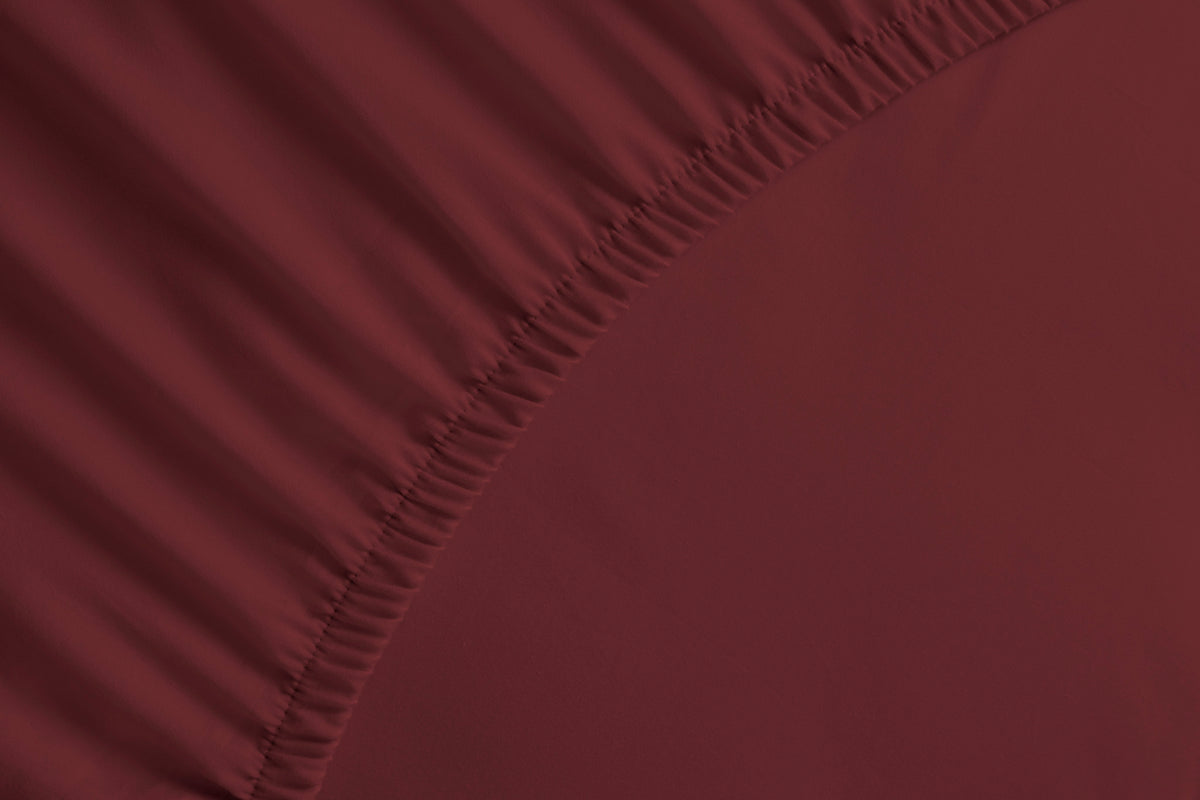 Yellow hoeslaken Percale Spicy Red percale