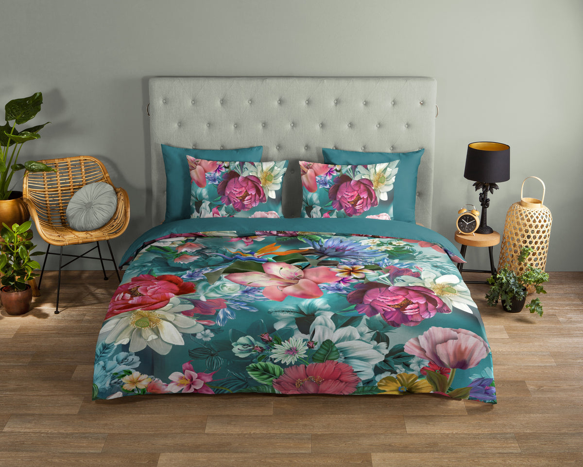 Bonjour Housse de couette en coton Tiandra - Petrol