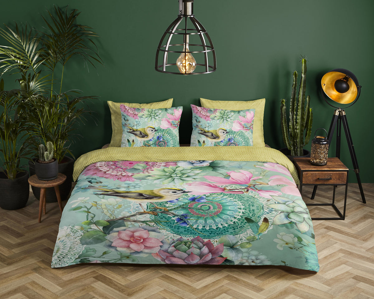 Housse de couette HIP Satin Xabine - Green