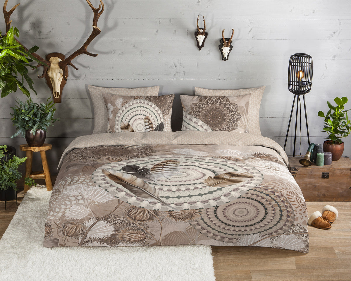 HIP Bettwäsche Flanell Ringhda - Taupe