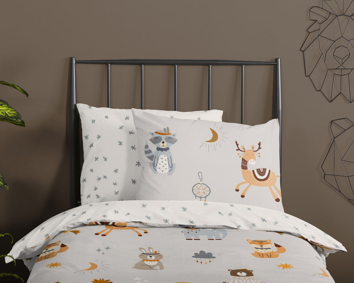 Good Morning Housse de Couette Coton Woody Multi