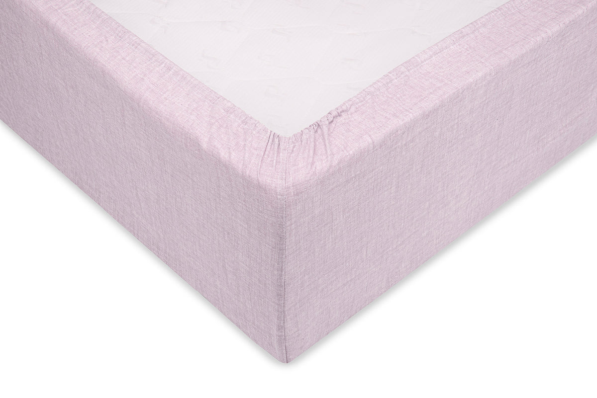 Zo Home hoeslaken Lino Grey Lilac katoen