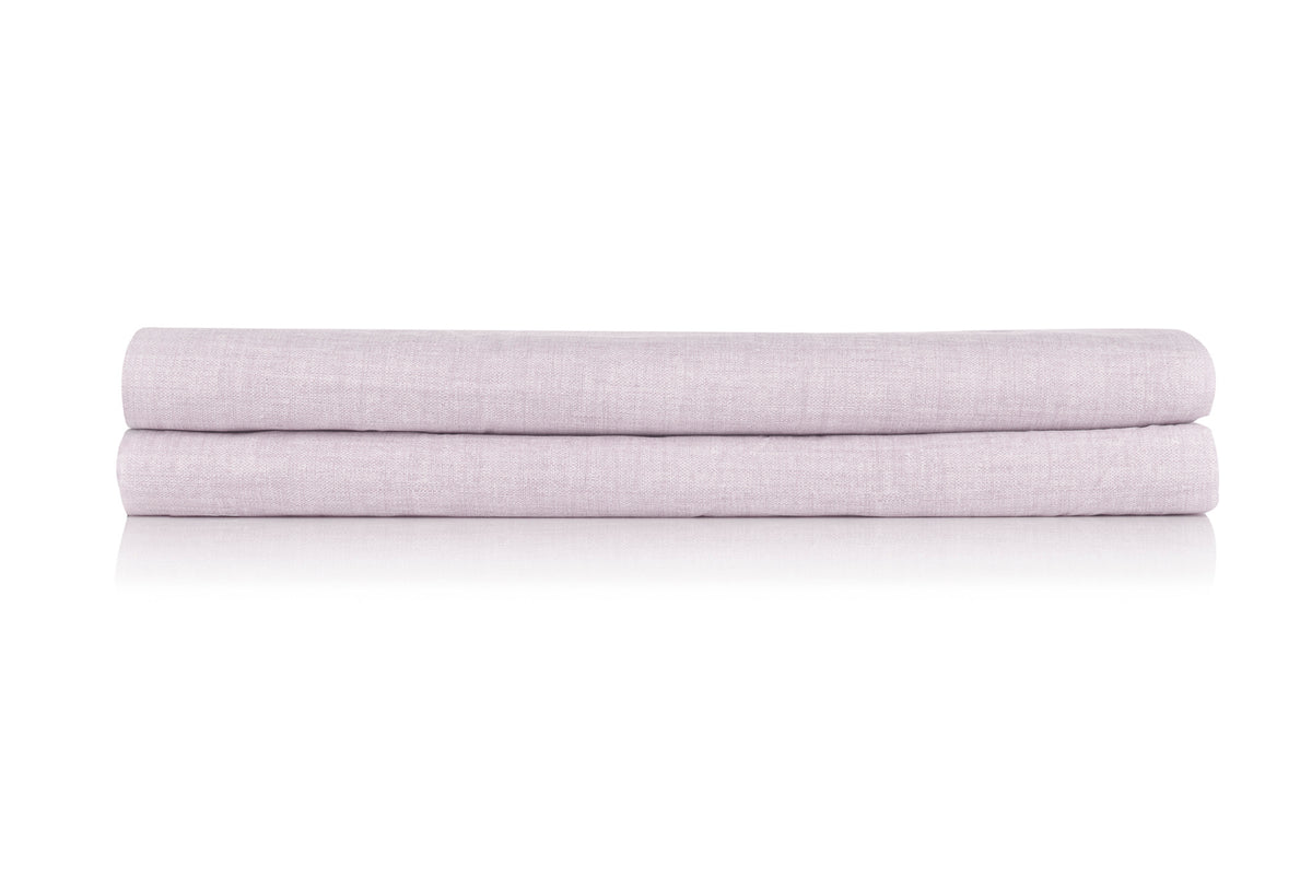 Zo Home hoeslaken Lino Grey Lilac katoen
