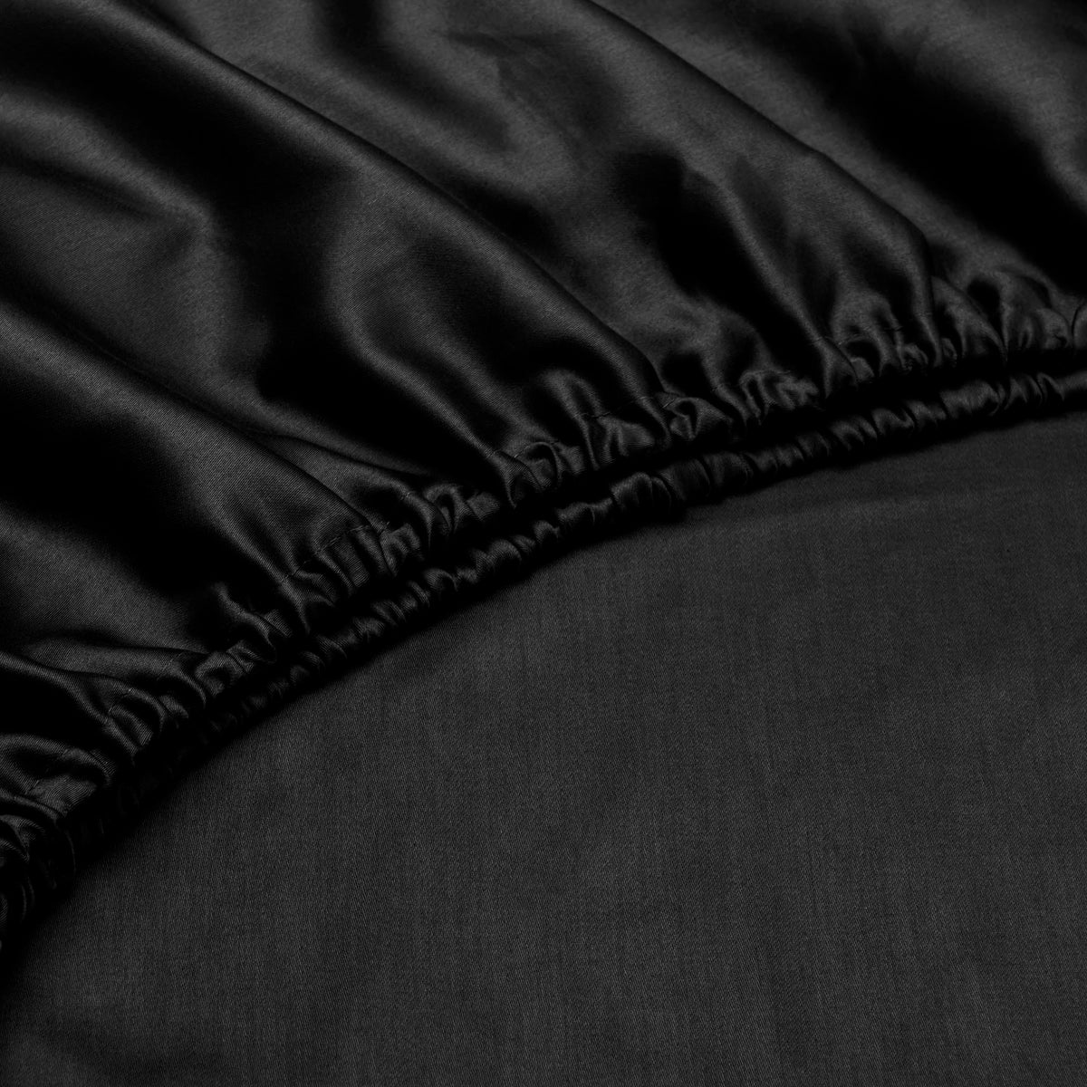 Zo Home hoeslaken Satinado Night Black satijn