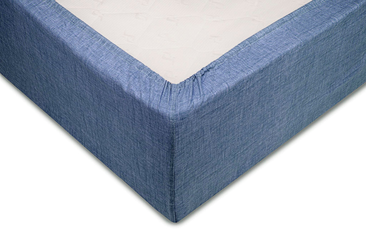 Zo Home hoeslaken Lino Bonnet Blue katoen