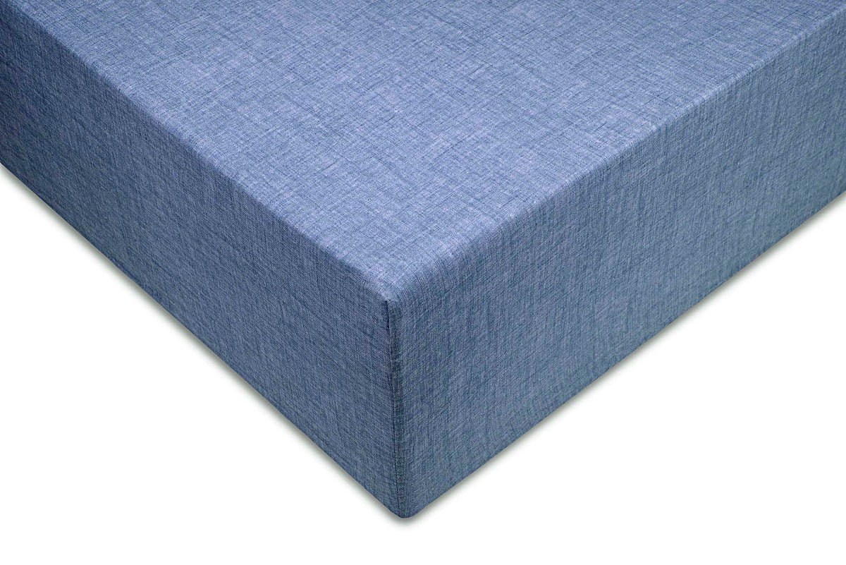 Zo Home hoeslaken Lino Bonnet Blue katoen