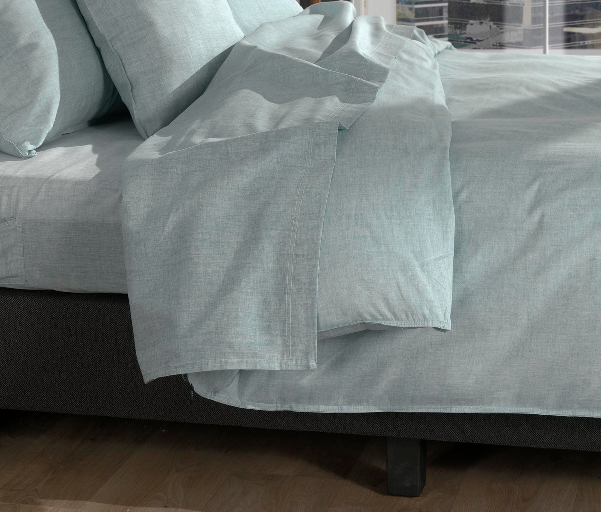 Zo Home laken Lino Mint Green katoen