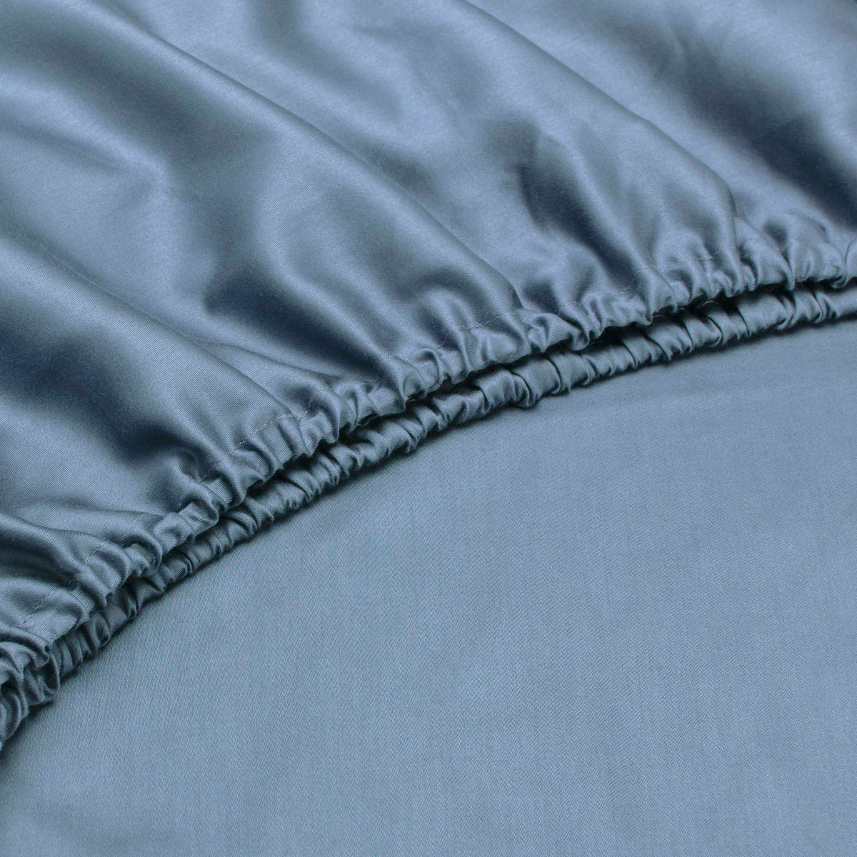 Zo Home hoeslaken Satinado Riviera Blue satijn