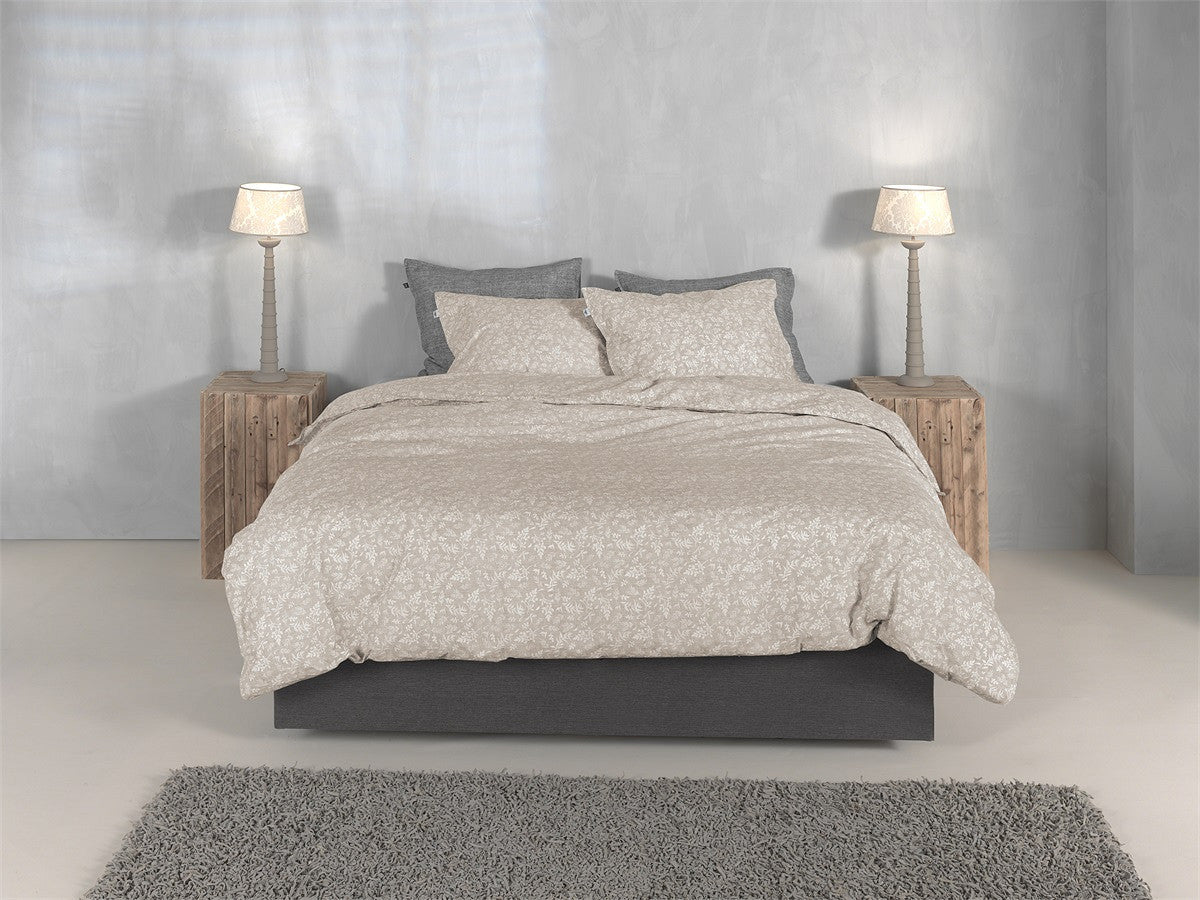 Zo Home dekbedovertrek katoen Petali di Lino Sandy beige
