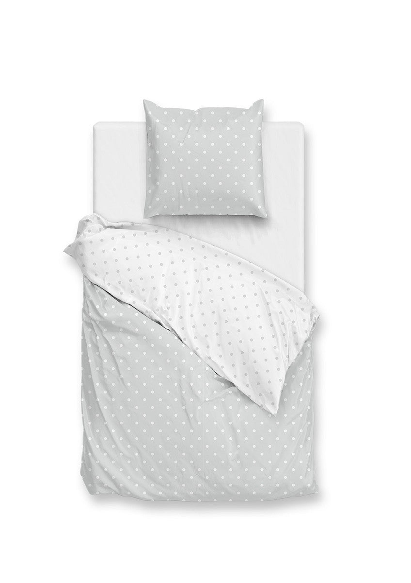 Zo Home dekbedovertrek katoen Punta di Cotone Stoney Grey