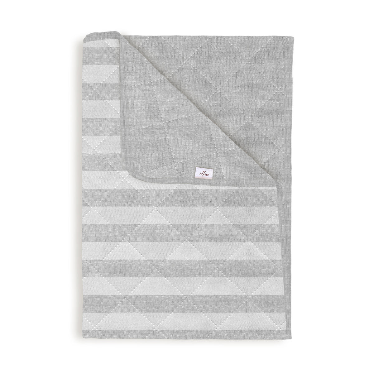 Zo Home bedsprei Banda di Lino Dove Grey polyester