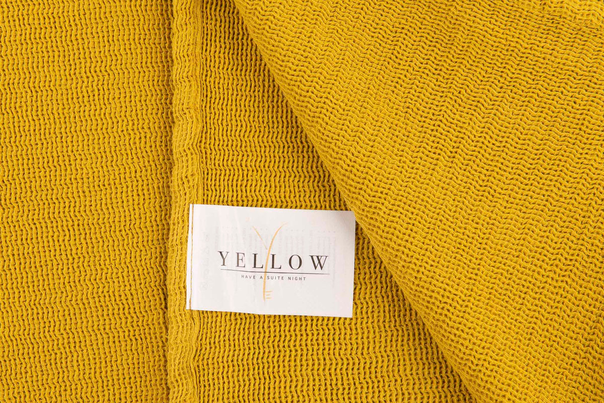 Yellow plaid ICA Honey Gold katoen