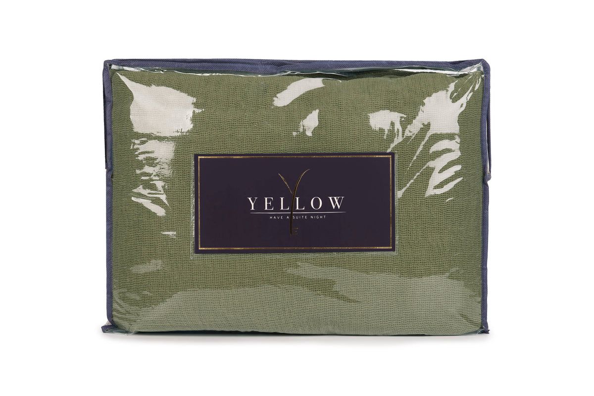 Yellow plaid ICA Army Green katoen