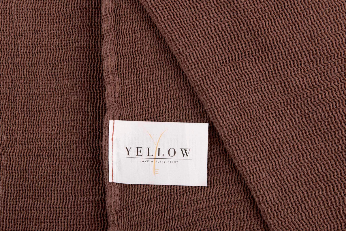 Yellow bedsprei ICA Maroon Brown katoen