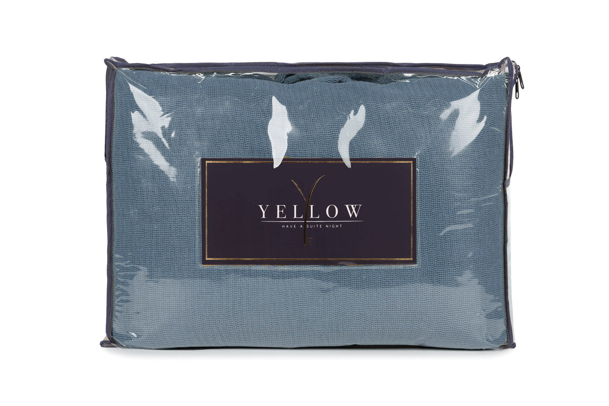 Yellow plaid ICA Pacific Blue katoen