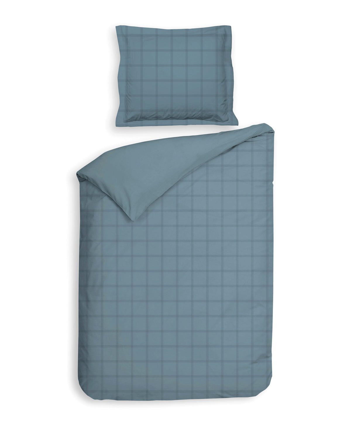 Heckettlane dekbedovertrek Diamante Colonial Blue katoen-satijn