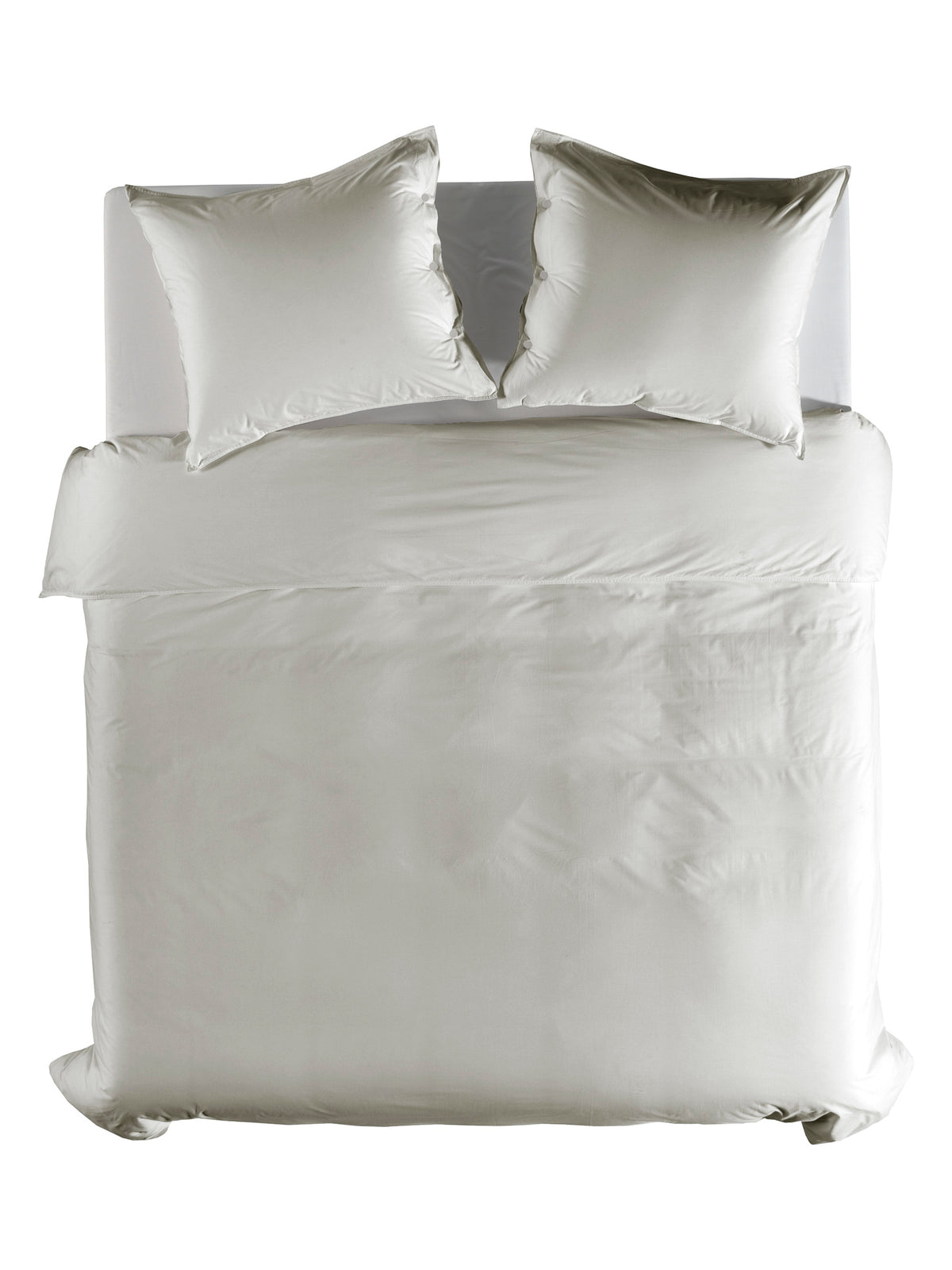 Yellow dekbedovertrek Percale Tender Grey katoen percale