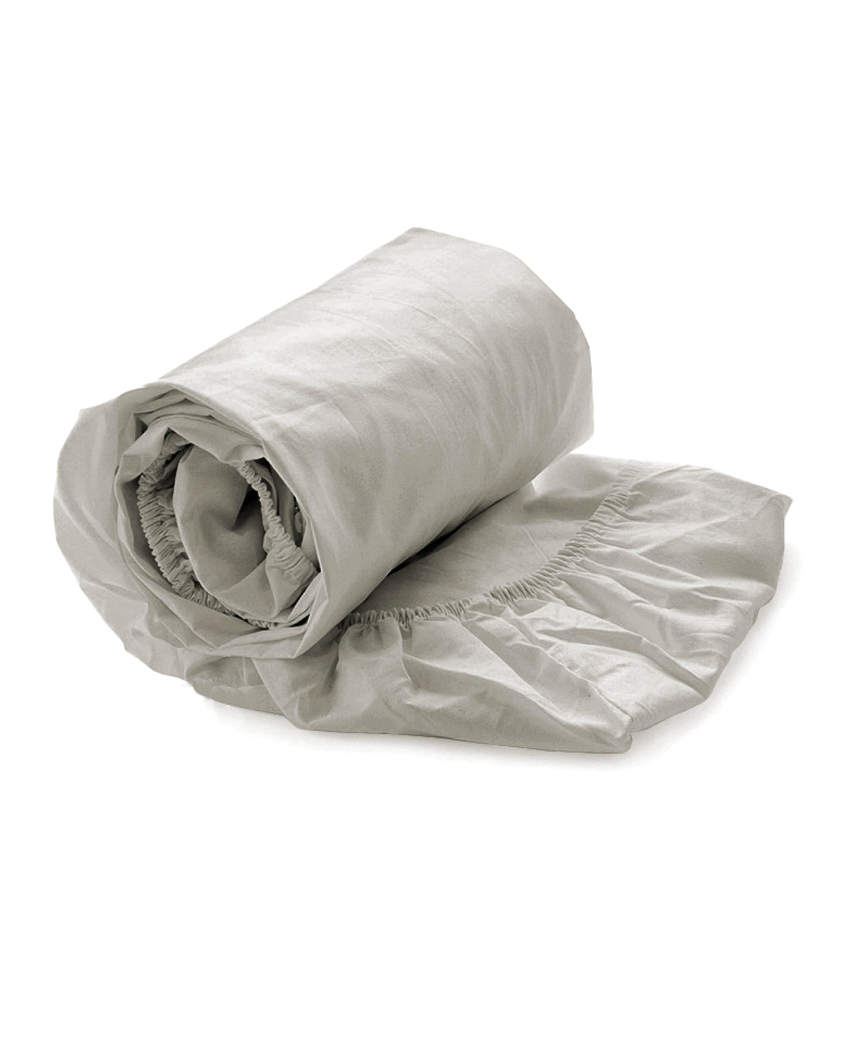 Yellow hoeslaken Percale Tender Grey katoen percale