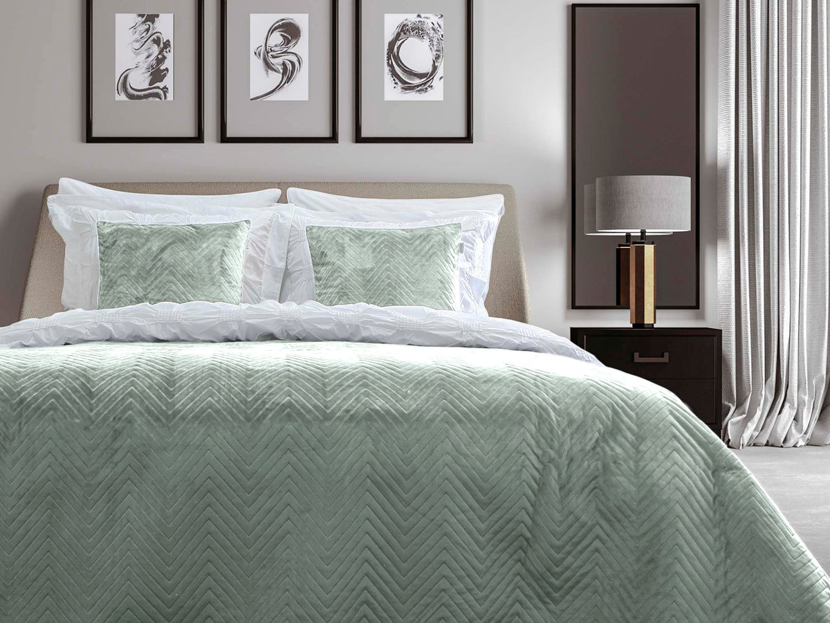 Yellow kussensloop Madeline Laurel Green polyester