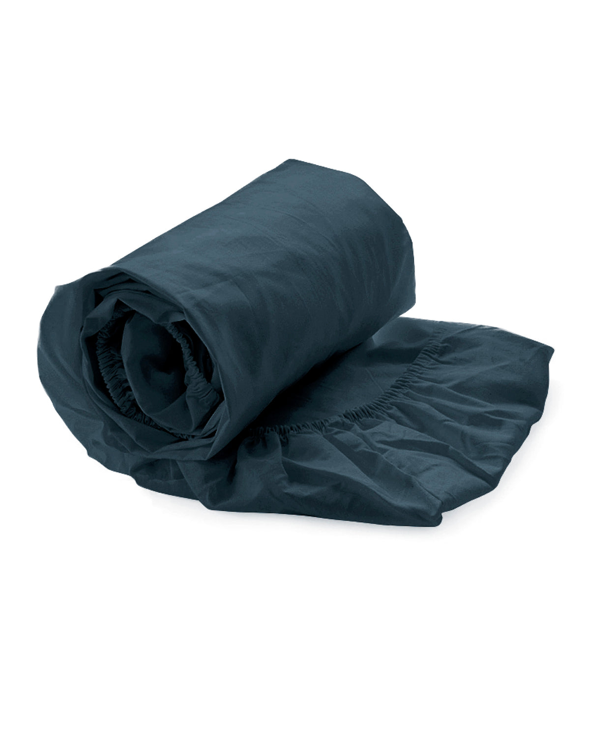 Heckettlane hoeslaken Elementi Maritime Blue satijn
