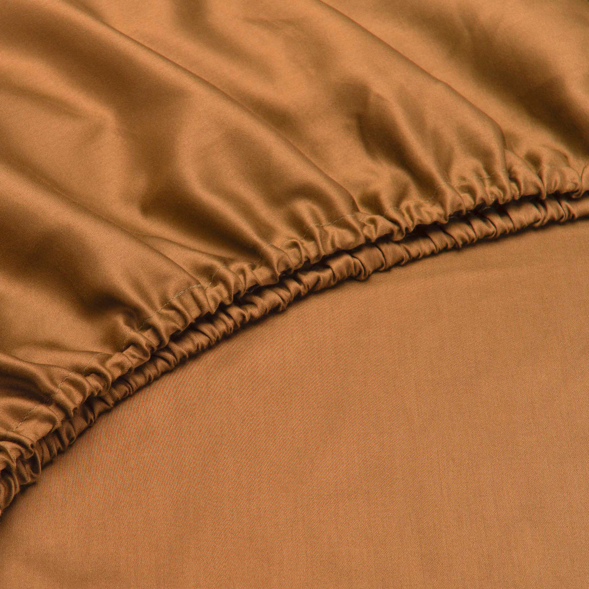 Zo Home hoeslaken Satinado Cognac Brown satijn