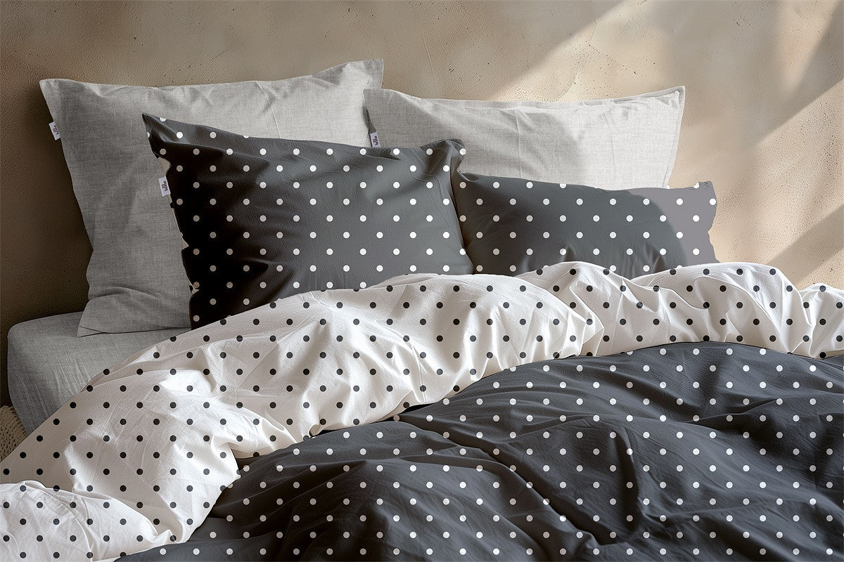 Zo Home dekbedovertrek katoen Punta di Cotone Pewter Grey