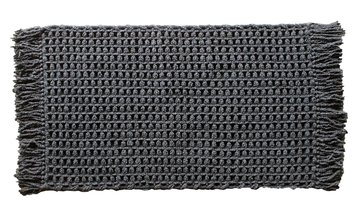 Heckettlane badmat Madras Dark Grey