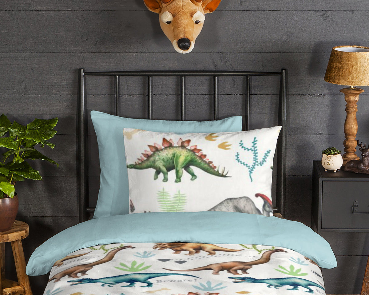 Good Morning Housse de couette Flanelle Dino Multi