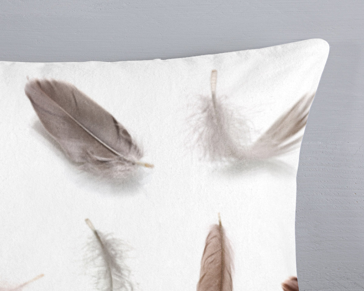 Good Morning Housse de Couette Flanelle Feathers - Blanc
