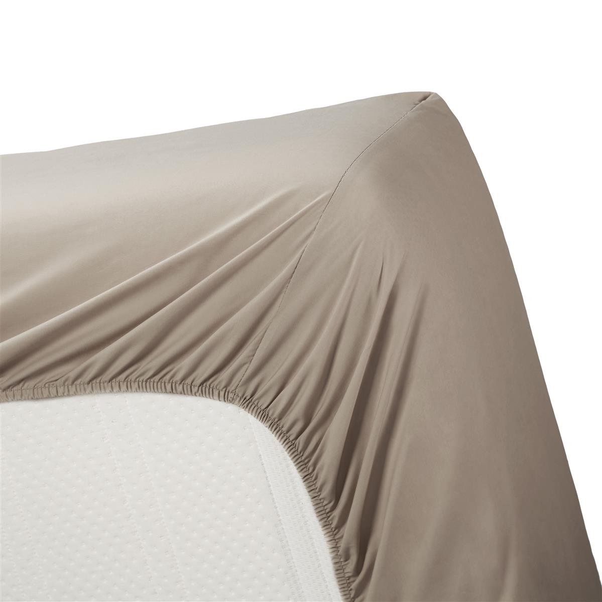 Ambiante topper hoeslaken katoen taupe