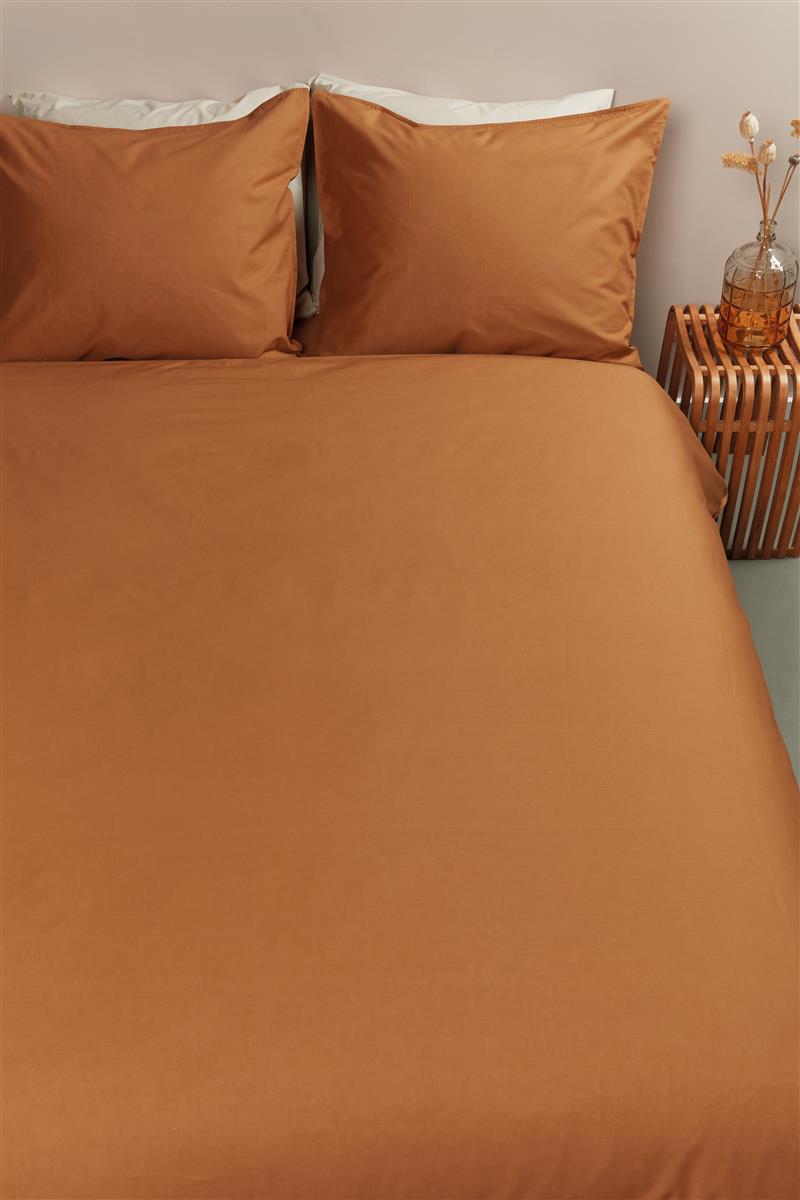 Ambiante dekbedovertrek katoen Cotton uni, Oranje