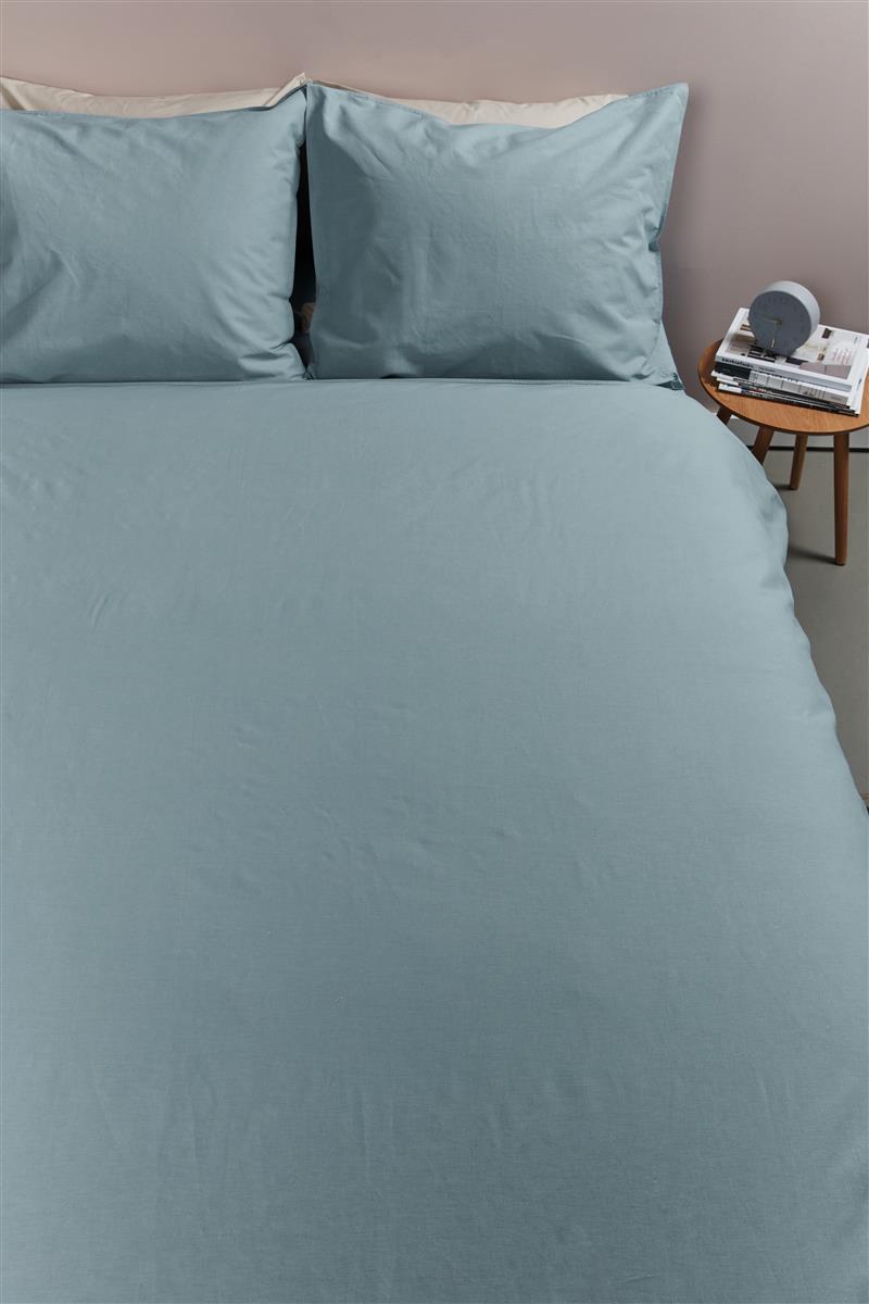 Ambiante dekbedovertrek katoen Cotton uni, blauw