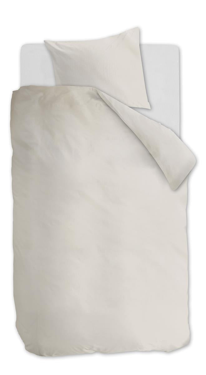 Ambiante dekbedovertrek katoen Cotton uni, Gebroken wit